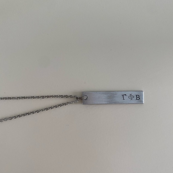 Silver Gamma Phi Beta GPhi Sorority Necklace - Picture 3 of 4